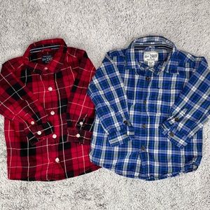 EST 1989- Set of 2 button up shirts - Size 18-24 Months